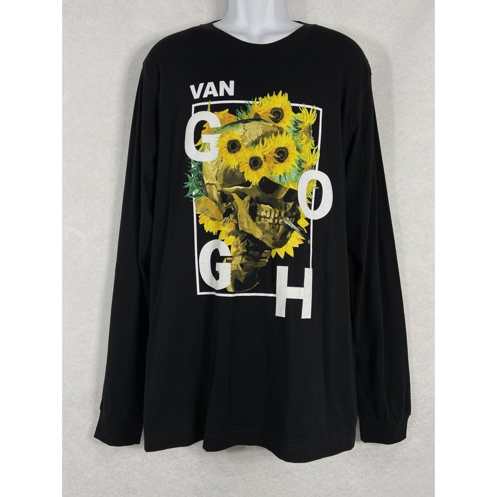 Vans T-Shirt Men's XL Black Graphic Long Sleeves New
